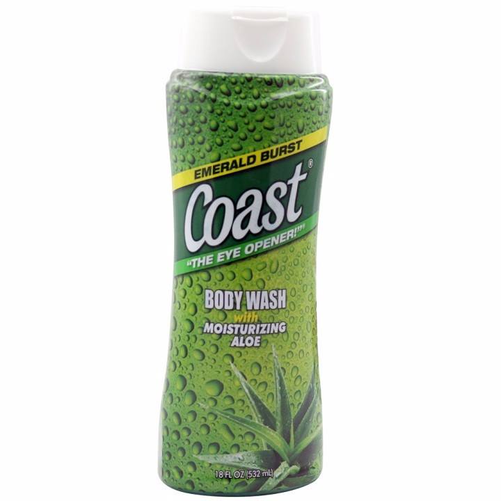 sữa tắm dưỡng ẩm chiết xuất nha đam coast body wash with moisturizing aloe 532ml hình 1