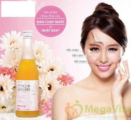nước uống trắng da xóa mờ thâm nám nhật bản fracora placenta 480ml hình 1