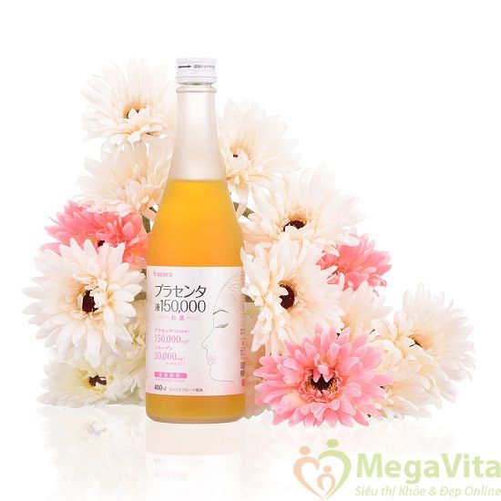 nước uống trắng da xóa mờ thâm nám nhật bản fracora placenta 480ml hình 2