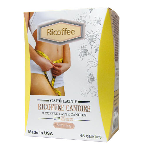 kẹo giảm cân ricoffee hương cà phê của mỹ 45 viên hình 1