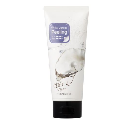 Tẩy tế bào chết The Face Shop ngọc trai White Jewel Peeling của Hàn Quốc 120ml hình 1