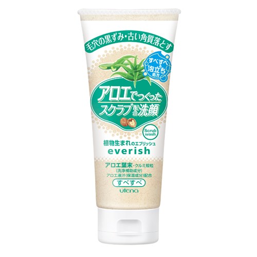 Sữa rửa mặt tẩy tế bào chết Utena Everish nha đam của Nhật 135g hình 1