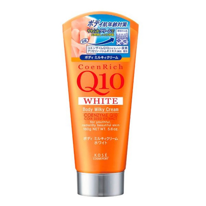 Sữa dưỡng thể trắng da Kose Coen Rich Q10 White Body Milky Cream 160g của Nhật hình 1