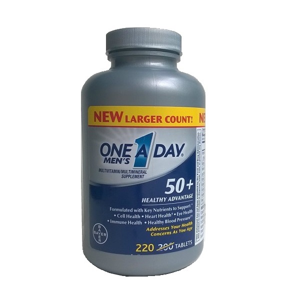 One A Day Men's 50+ Healthy Advantage, 220 viên: Thực phẩm chức năng bổ sung hiệu quả các vitamin cho nam giới 50+