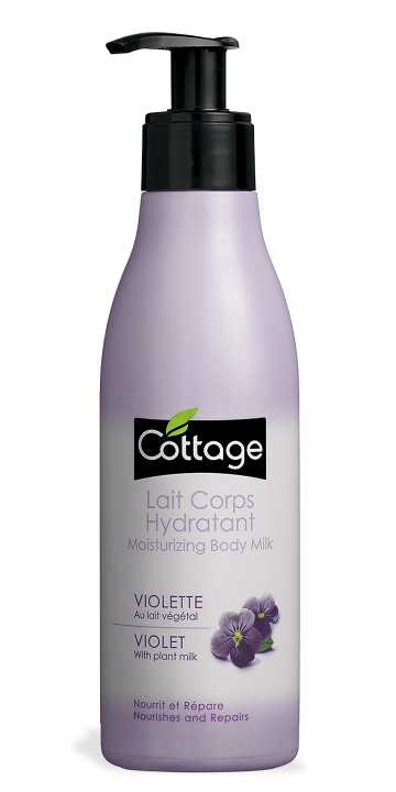 Sữa dưỡng thể dưỡng ẩm da Cottage Moisturizing Body Milk hương hoa Violet của Pháp 250ml hình 1