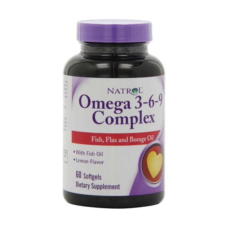 Viên uống bổ sung Omega 3, 6, 9 ổn định huyết áp, phòng ngừa đột quỵ Natrol Omega 3-6-9 Complex hộp 60 viên hình 1