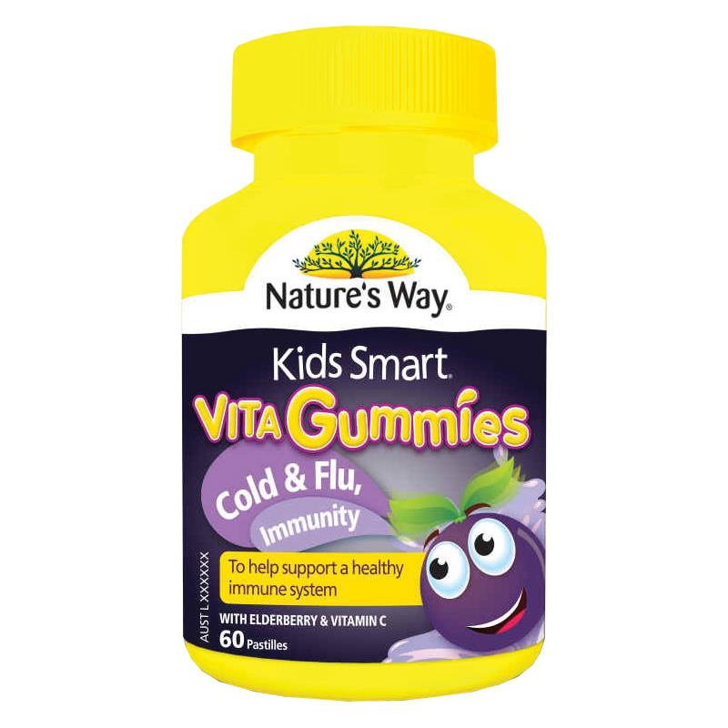 Kẹo dẻo tăng cường hệ miễn dịch, ngăn ngừa ho, cảm lạnh cho bé Kids Smart Vita Gummies Cold and Flu, Immunity hộp 60 viên hình 1