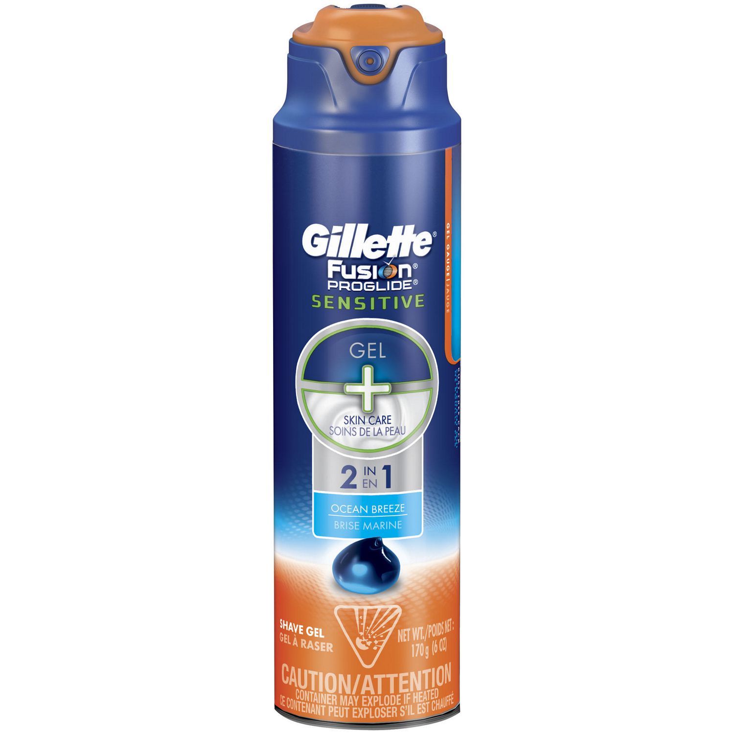 el cạo râu dưỡng ẩm Gillette Fusion Proglide Sensitive 2 in 1 170g hình 1