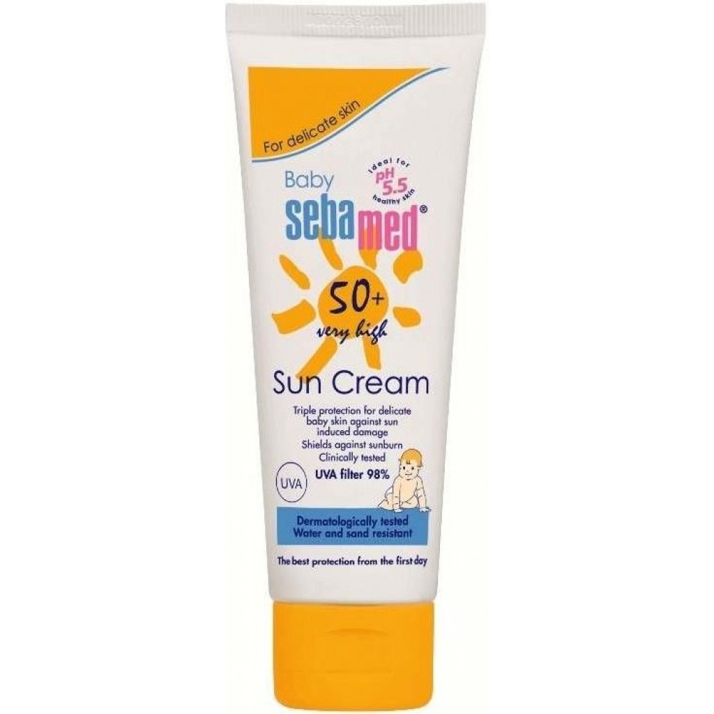 Kem chống nắng trẻ em bảo vệ và dưỡng ẩm da cho bé Baby Sebamed SPF 50+ của Đức tuýp 150ml hình 7