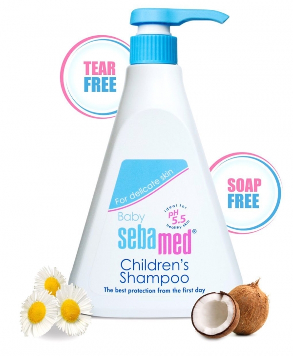 Dầu gội trẻ em không cay mắt dịu nhẹ Baby Sebamed Children Shampoo của Đức chai 500ml hình 3