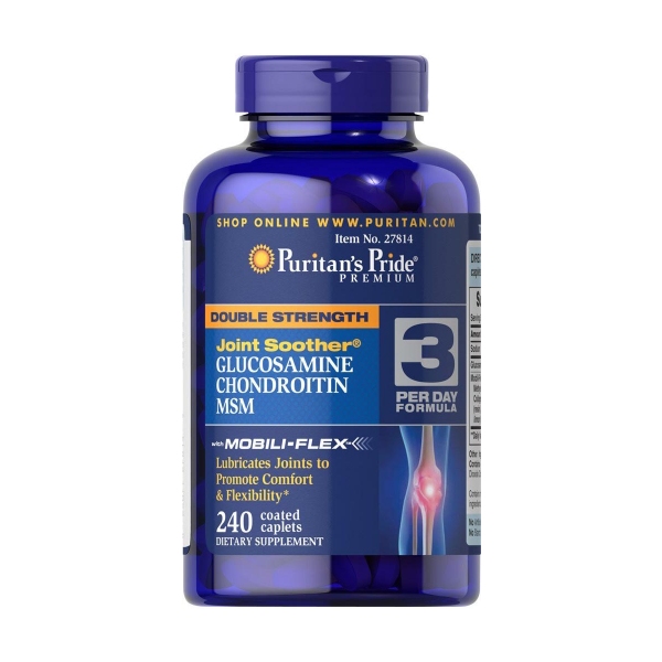 Viên uống tăng cường sức khỏe sụn khớp, chống mỏi mắt Puritan Pride Glucosamine Chondroitin MSM của Mỹ hộp 240 viên hình 7