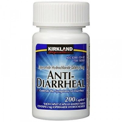 Kirkland Signature Anti-Diarrheal Loperamide Hydrochloride: Viên hỗ trợ điều trị bệnh tiêu chảy, 200 viên