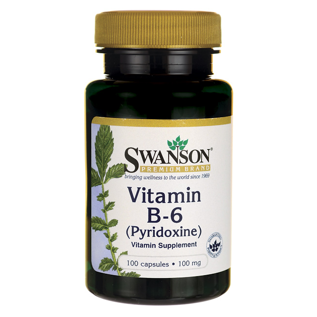 Viên uống bổ sung vitamin b6 bảo vệ tim mạch và não bộ swanson premium vitamin b6 pyridoxine của mỹ hộp 100 viên