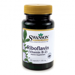 Viên uống bổ sung vitamin B2 Swanson Premium Vitamin B2 Riboflavin của Mỹ hộp 100 viên