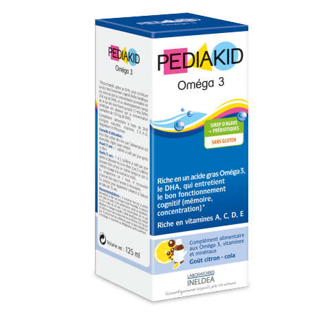 Siro pediakid omega 3 của pháp 125ml giúp tăng cường trí não và thị lực cho bé ăn dặm đến 15 tuổi