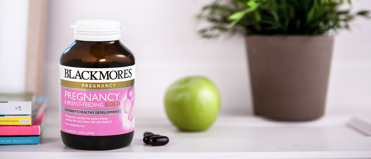 Blackmores pregnancy breast - feeding gold 120 viên vitamin dưỡng chất cho bà bầu