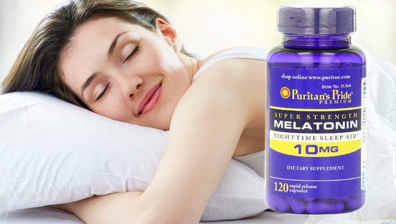 Melatonin puritans pride 10mg 120 viên: viên uống điều hòa giấc ngủ