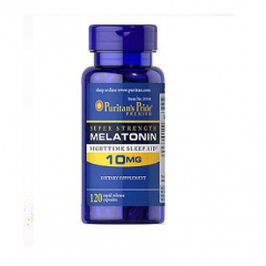 Melatonin Puritans Pride 10mg 120 viên: Viên uống điều hòa giấc ngủ