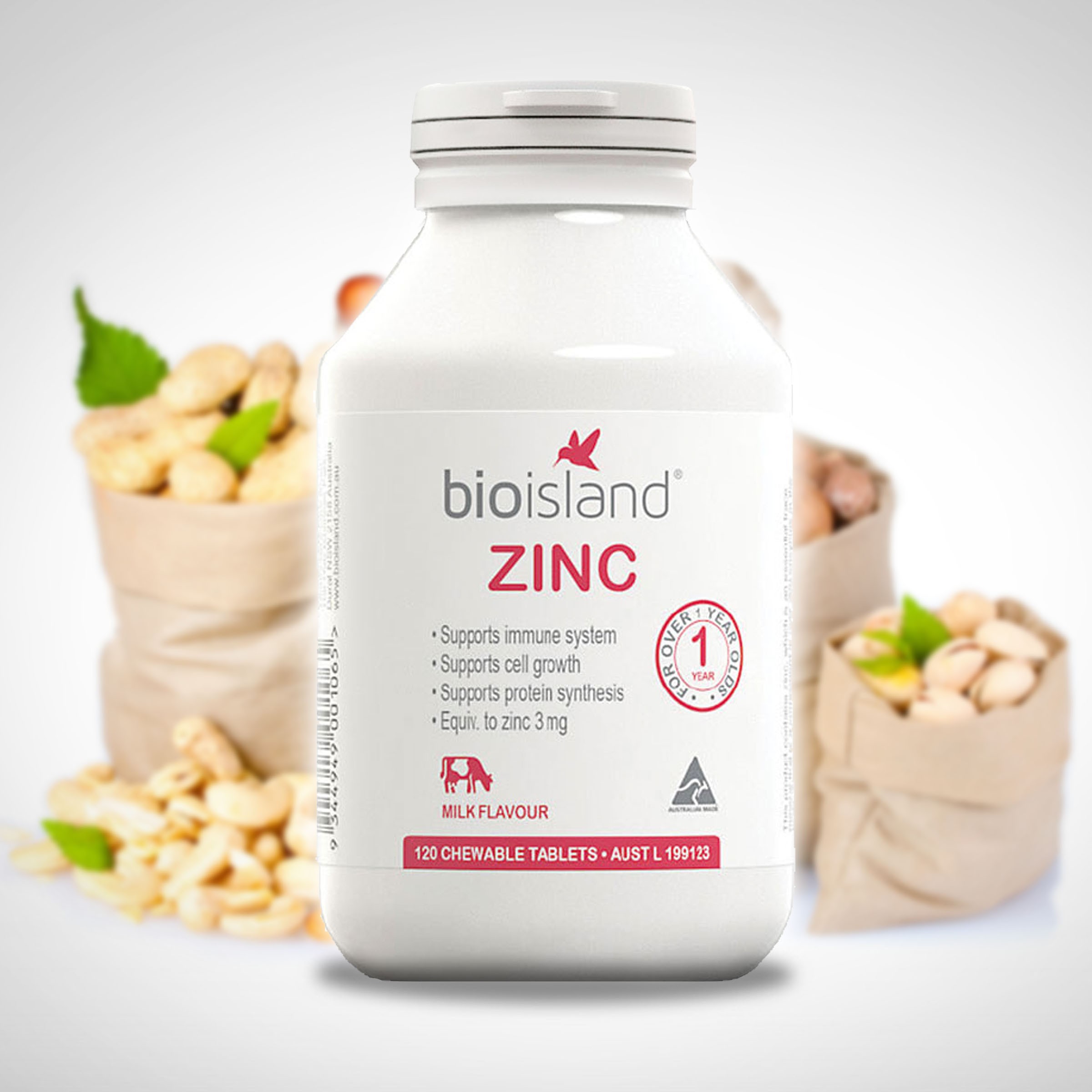 Viên uống bổ sung kẽm cho trẻ bio island zinc