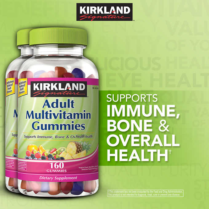 Kirkland signature adult 160 viên kẹo dẻo bổ sung vitamin cho người lớn