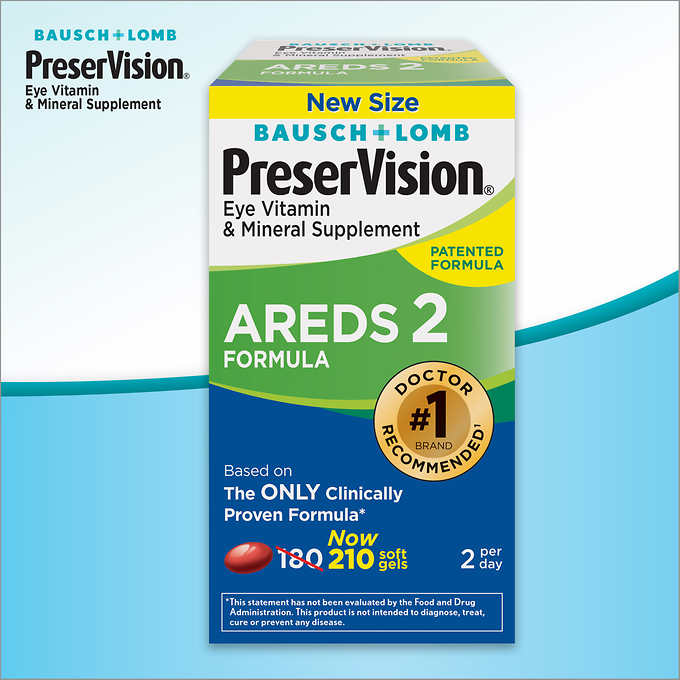 bausch lomb preservision - viên uống giúp mắt sáng, khỏe khi làm việc nhiều trên máy tính, 210 viên