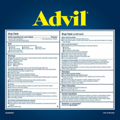 Thuốc giảm đau Advil  Ibuprofen, 200mg -  Nhanh chóng làm dịu các cơn đau.
