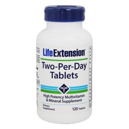 Hàm lượng vitamin và khoáng chất trong life extension two per day tablets như thế nào
