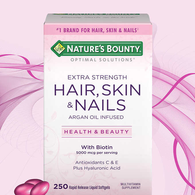 Nature's bounty hair skin and nails: viên uống giúp làm Đẹp tóc, da và móng chắc khỏe, 250 viên