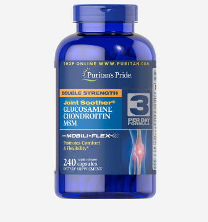 Viên uống tăng cường sức khỏe sụn khớp, chống mỏi mắt Puritan Pride Glucosamine Chondroitin MSM của Mỹ hộp 240 viên hình 7