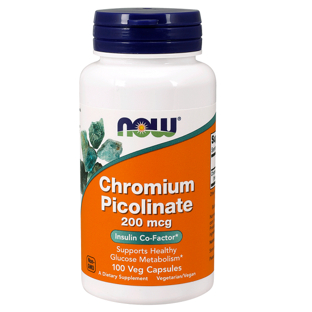 Now chromium picolinate, 200mcg – viên uống bổ sung crom giúp bảo vệ hệ tim mạch, 100 viên