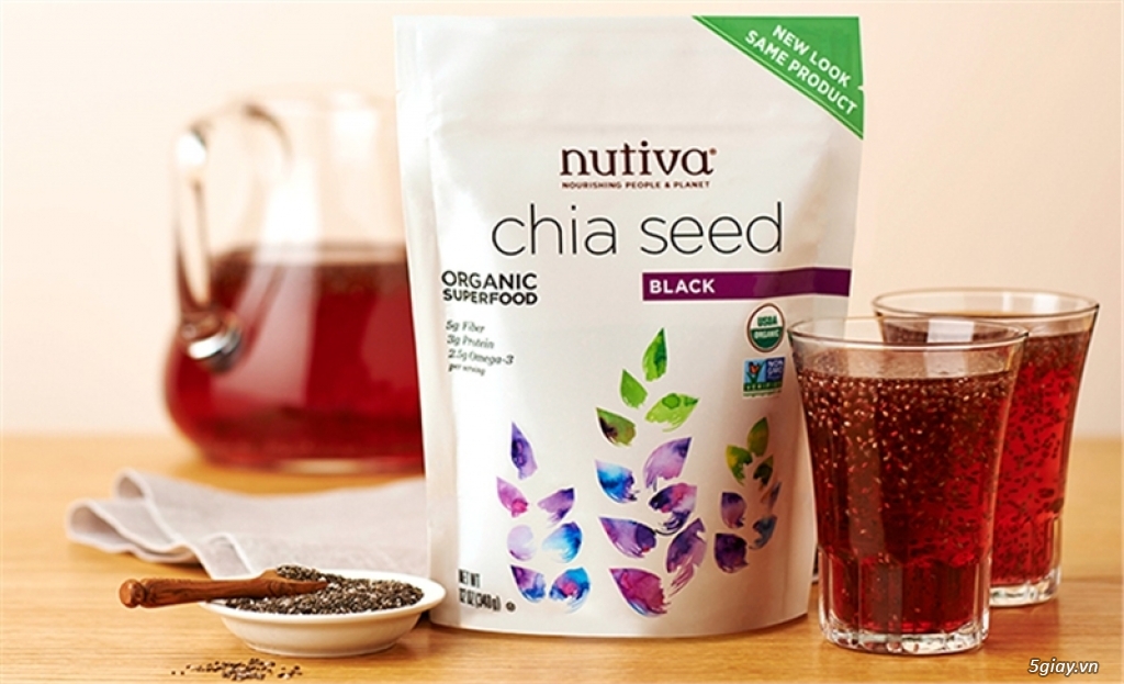 Hạt chia đen nutiva chia seed 907g