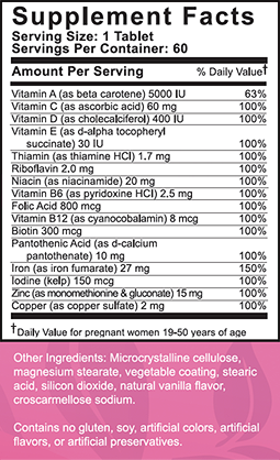 Viên uống bổ sung vitamin cho phụ nữ trước trong và sau khi mang thai