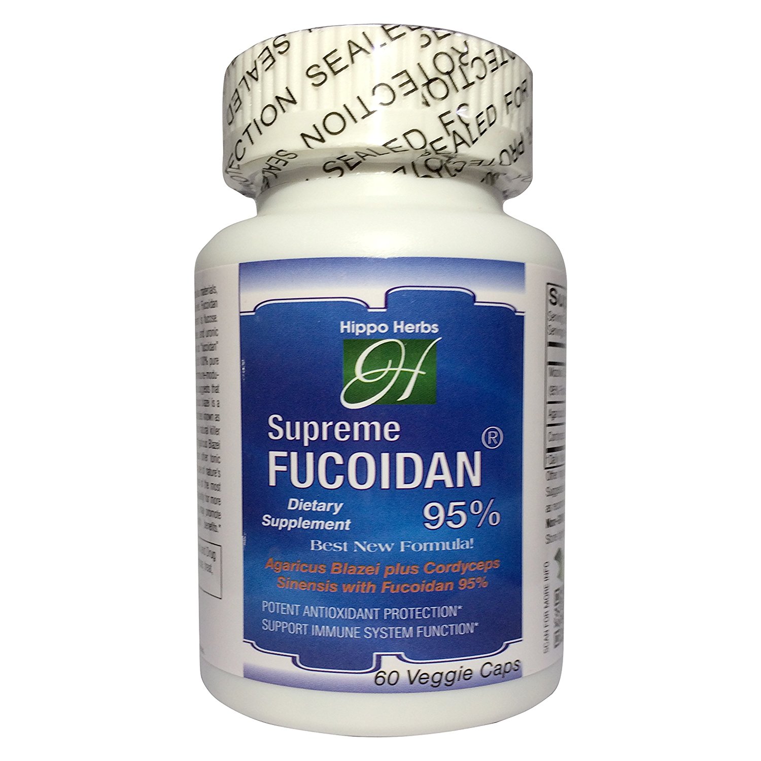 Okinawa hippo herbs supreme agaricus blazei plus cordyceps sinensis with fucoidan 95% - viên uống hỗ trợ điều trị, phòng bệnh ung thư, 60 viên