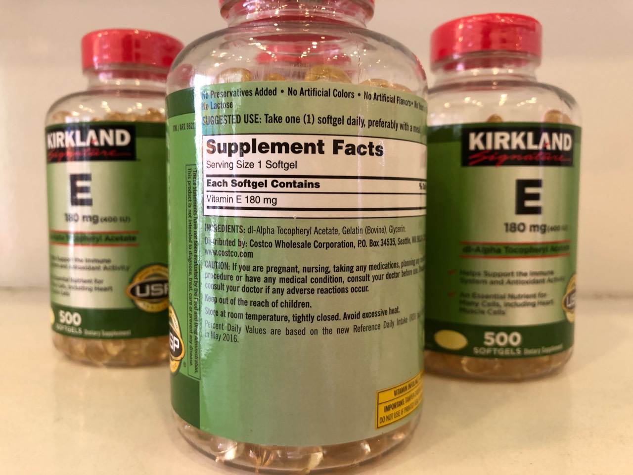 Kirkland Signature Vitamin E 400 Iu 500 Viên Viên Bổ Sung