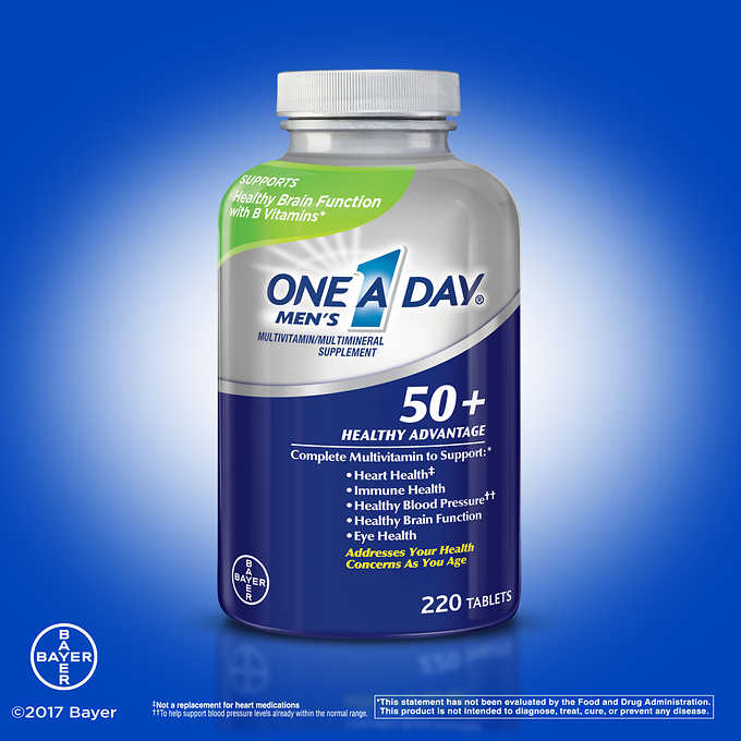 One a day men's 50+ healthy advantage, 220 viên: thực phẩm chức năng bổ sung hiệu quả các vitamin cho nam giới 50+