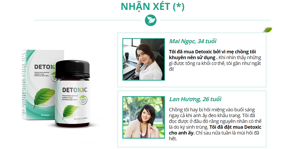 Detoxic chế phẩm diệt ký sinh trùng 20 viên