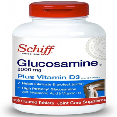 Schiff Glucosamine,Vitamin D3, Thuoc bổ xương khớp tốt nhất,  2,000mg  150 viên