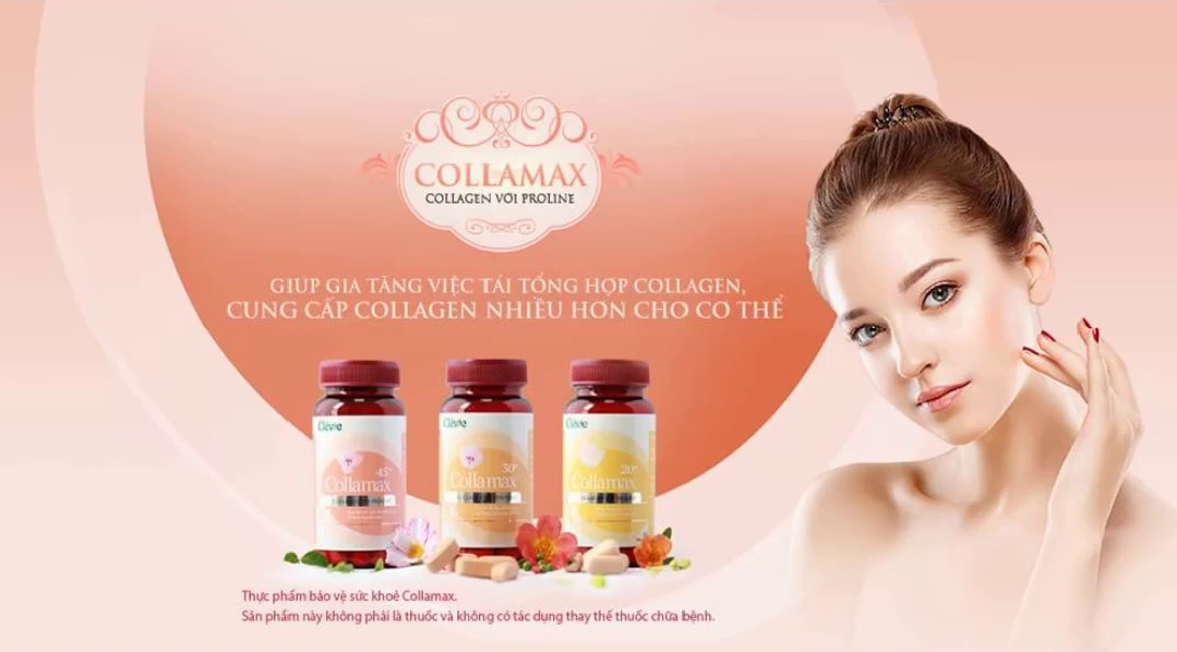 Viên uống collamax 45 hộp 60 viên - pháp bổ sung collagen và proline tối ưu cho phụ nữ sau tuổi từ 45