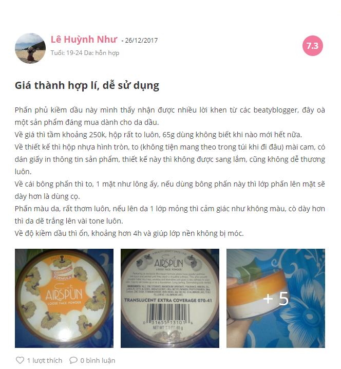 Coty airspun loose powder - phấn phủ kiềm dầu hiệu quả 65g