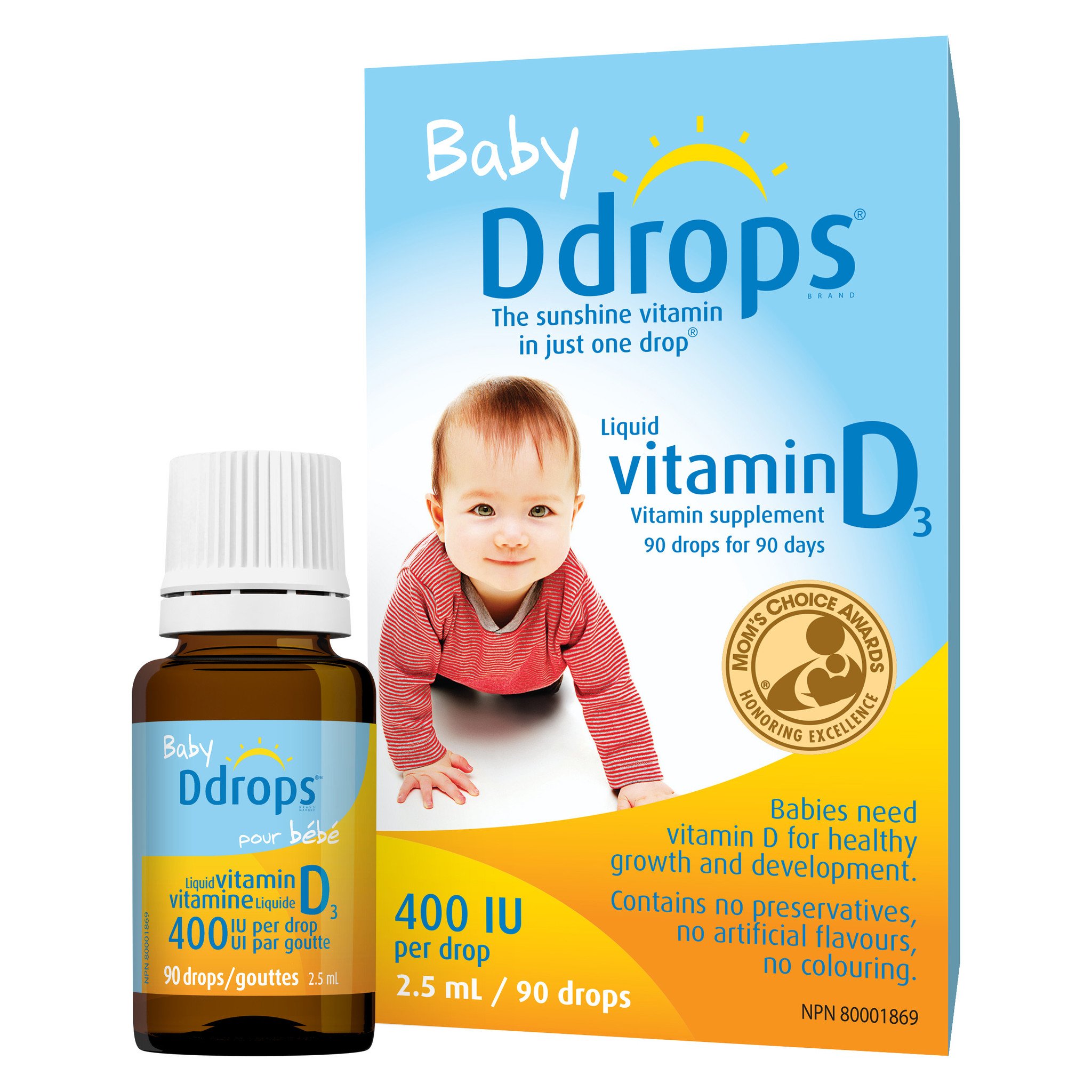 Baby Drops Vitamin D3 400IU dành cho trẻ sơ sinh