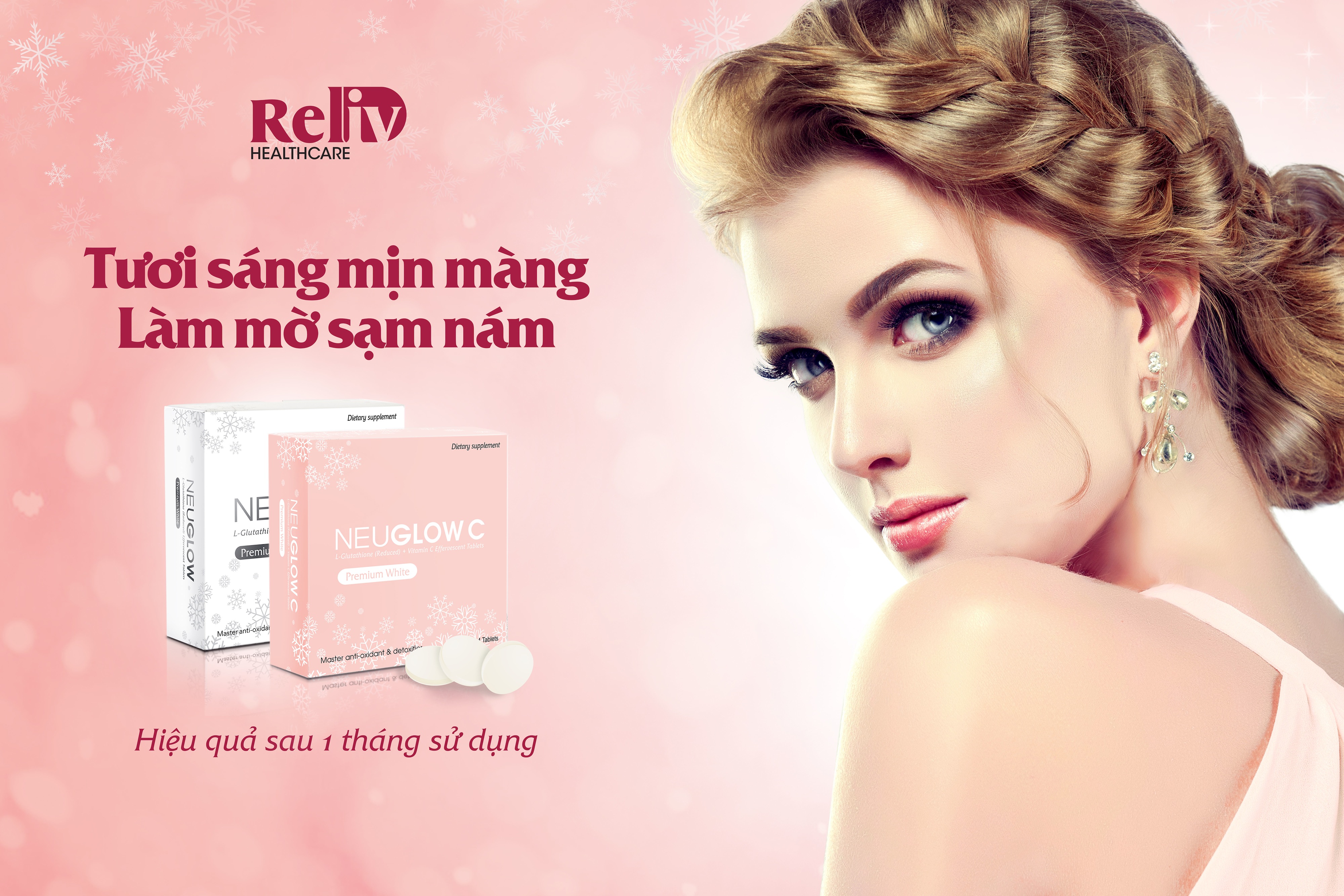 Viên sủi trắng da cao cấp 28 ngày nueglow c premium white