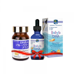 Combo Cả nhà thông minh: Josephine DHA & Blueberry + Nordic Naturals Baby's DHA with Vitamin D3