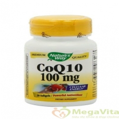 Viên uống Nature's Way CoQ10 100mg giúp bảo vệ tim mạch, điều hòa huyết áp, 30 viên