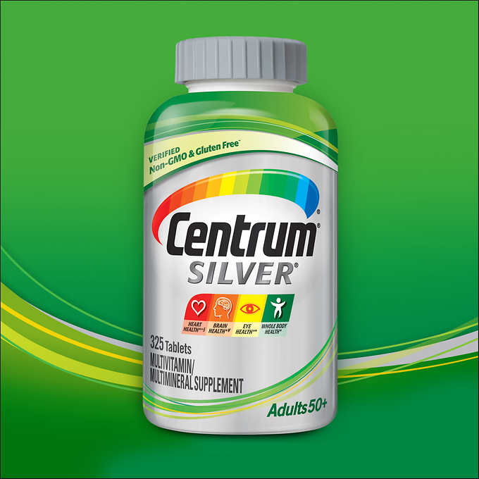 Centrum silver multivitamin for adults 50+: viên bổ sung vitamin và khoáng chất cho người lớn trên 50 tuổi, 325 viên
