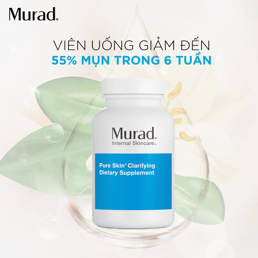 Viên uống điều trị mụn chuyên sâu pure skin clarifying dietary supplement