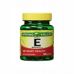 Spring Valley Vitamin E - Viên uống bổ sung vitamin E 100 viên