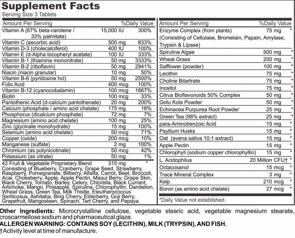 Vitality 89 - viên uống bổ sung vitamin và khoáng chất từ 89 loại thảo dược tự nhiên