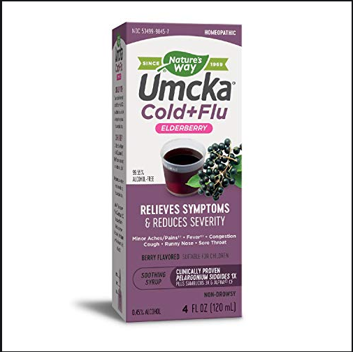 Nature’s Way Umcka Elderberry dạng Siro hỗ trợ điều trị cảm cúm, cảm lạnh