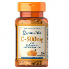 Prutian’s Pride C- 1000 mg with Bioflavonoids and with Rose Hips: Viên bổ sung Vitamin C cho cơ thể, 100 viên, 1000 mg
