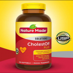 Nature Made Cholest Off:900mg 210 viên, Viên uống bổ tim và giảm cholesteron trong máu.